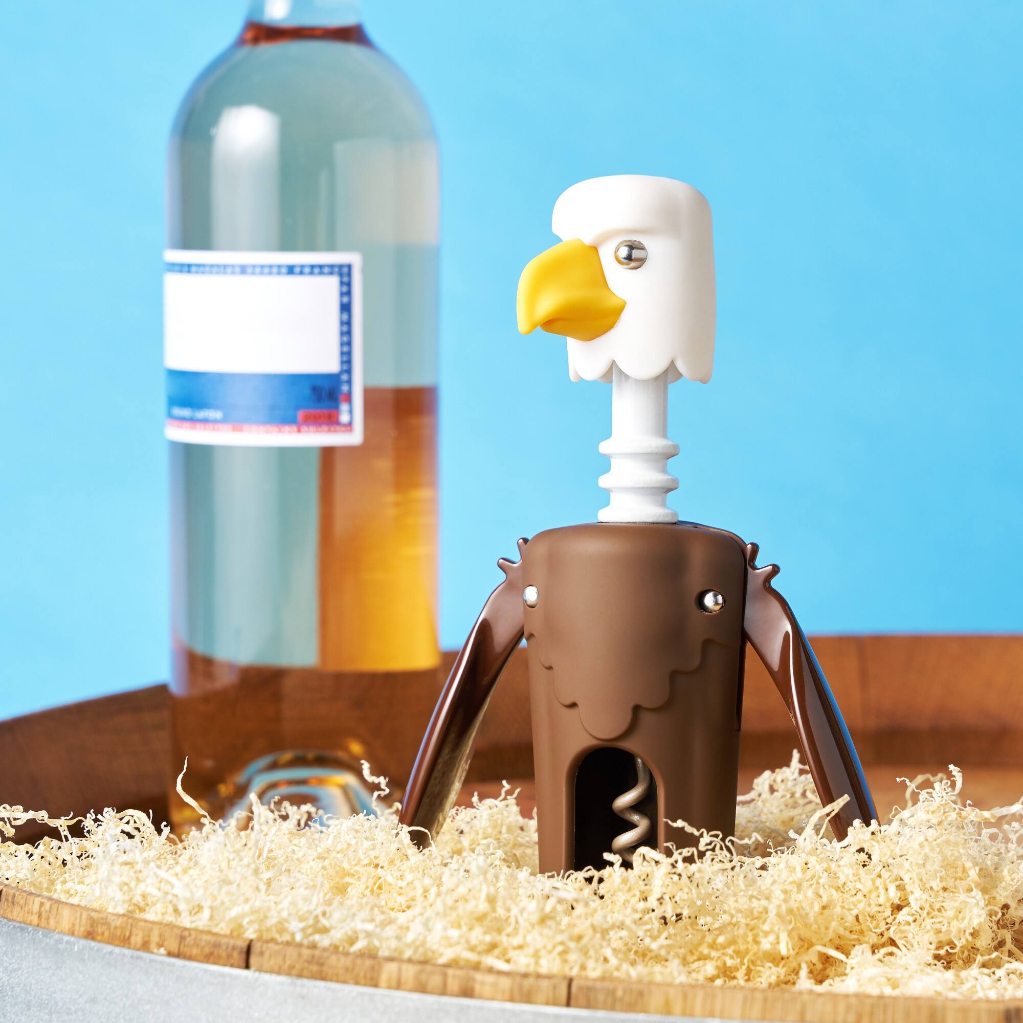 True Zoo Bald Eagle Winged Corkscrew SoftTouch Wine Bottle Cork Opener